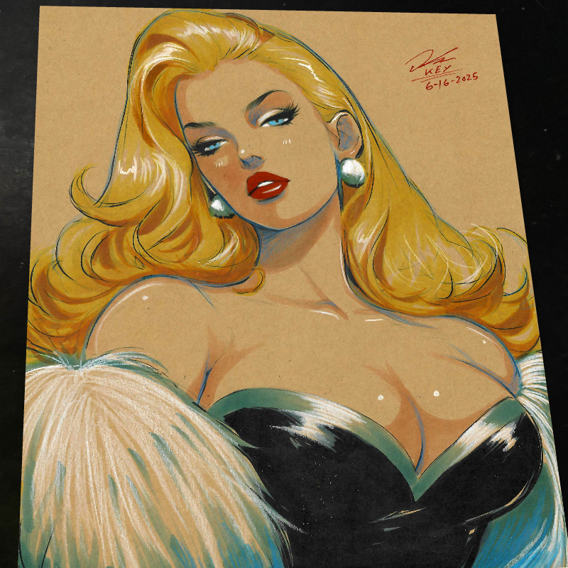 Emma Frost X-Men Art Print Signed 8.5x11 | Art by Keyeske