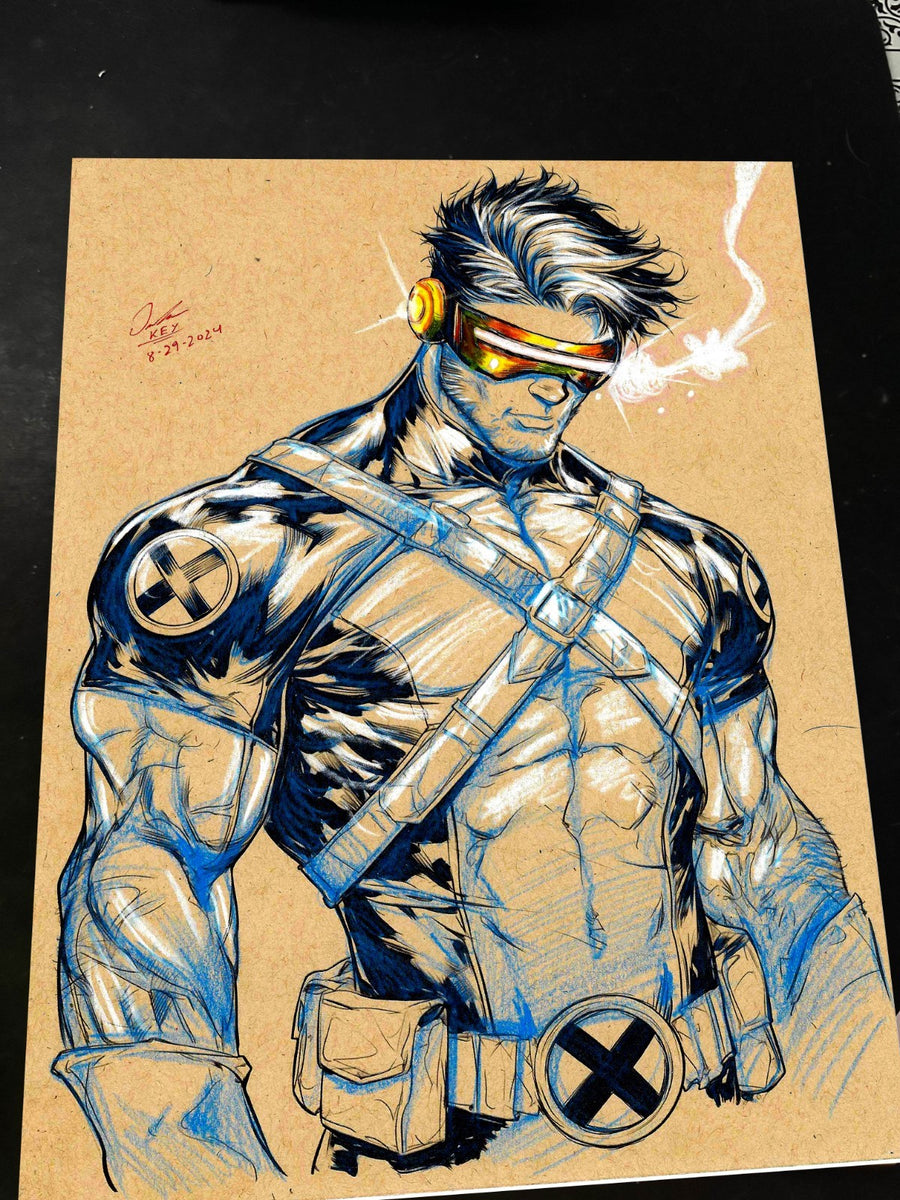 Cyclops X-Men Art Print Signed 8.5x11 | Art by Keyeske