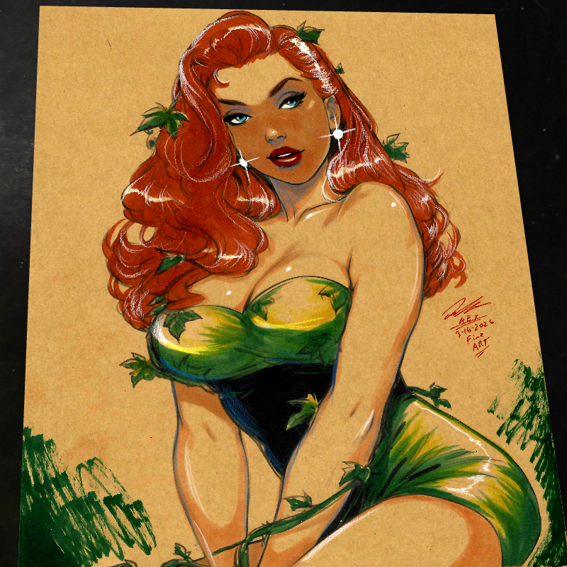 Poison Ivy Art Print Signed 8.5x11 | Art by Keyeske
