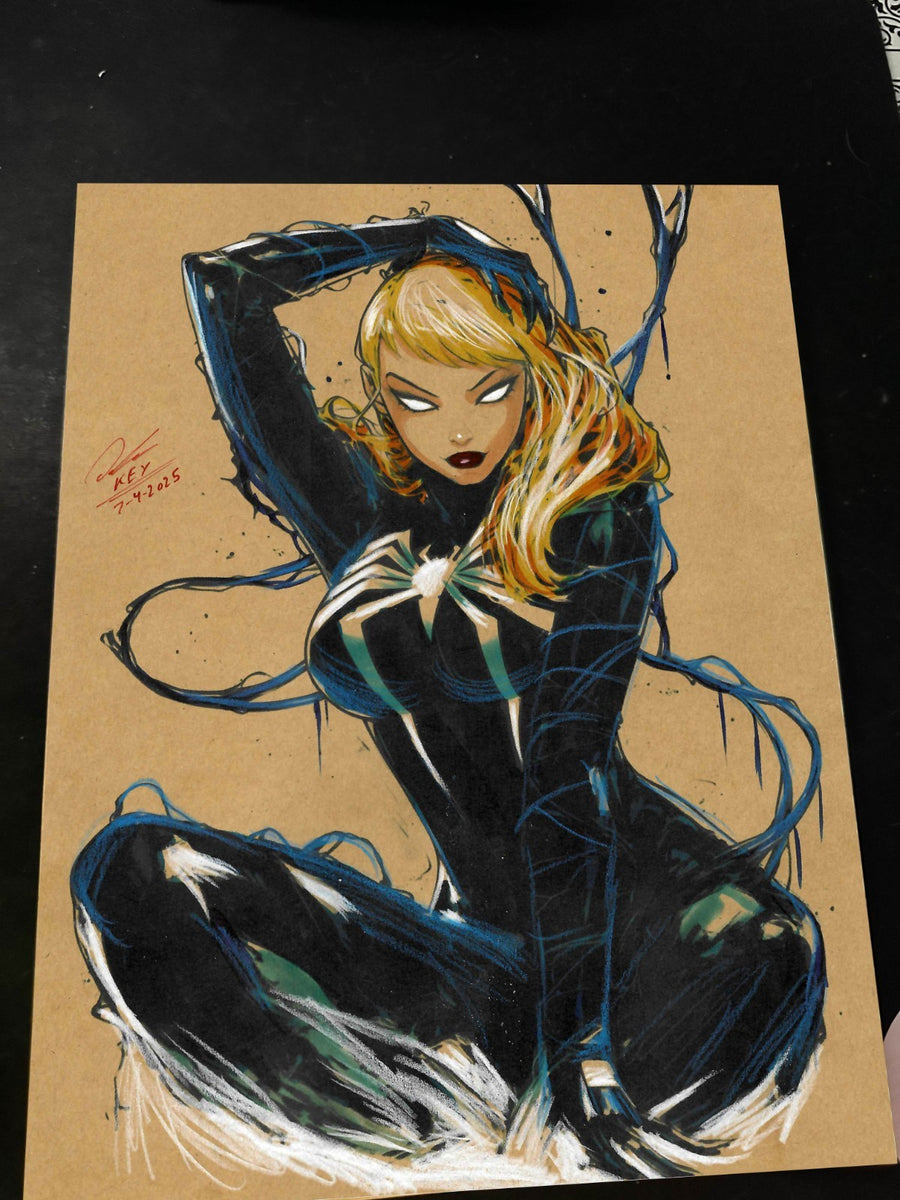 Gwen Stacy x Venom Art Print Signed 8.5x11 | Art by Keyeske