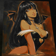 Vampirella Art Print Signed 8.5x11 Art by Keyeske - Marvel art print by Keyeske