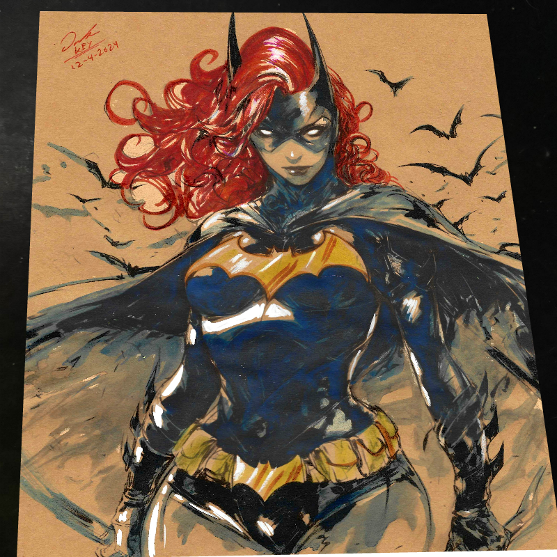 Batgirl Art Print Signed 8.5x11 | Art by Keyeske