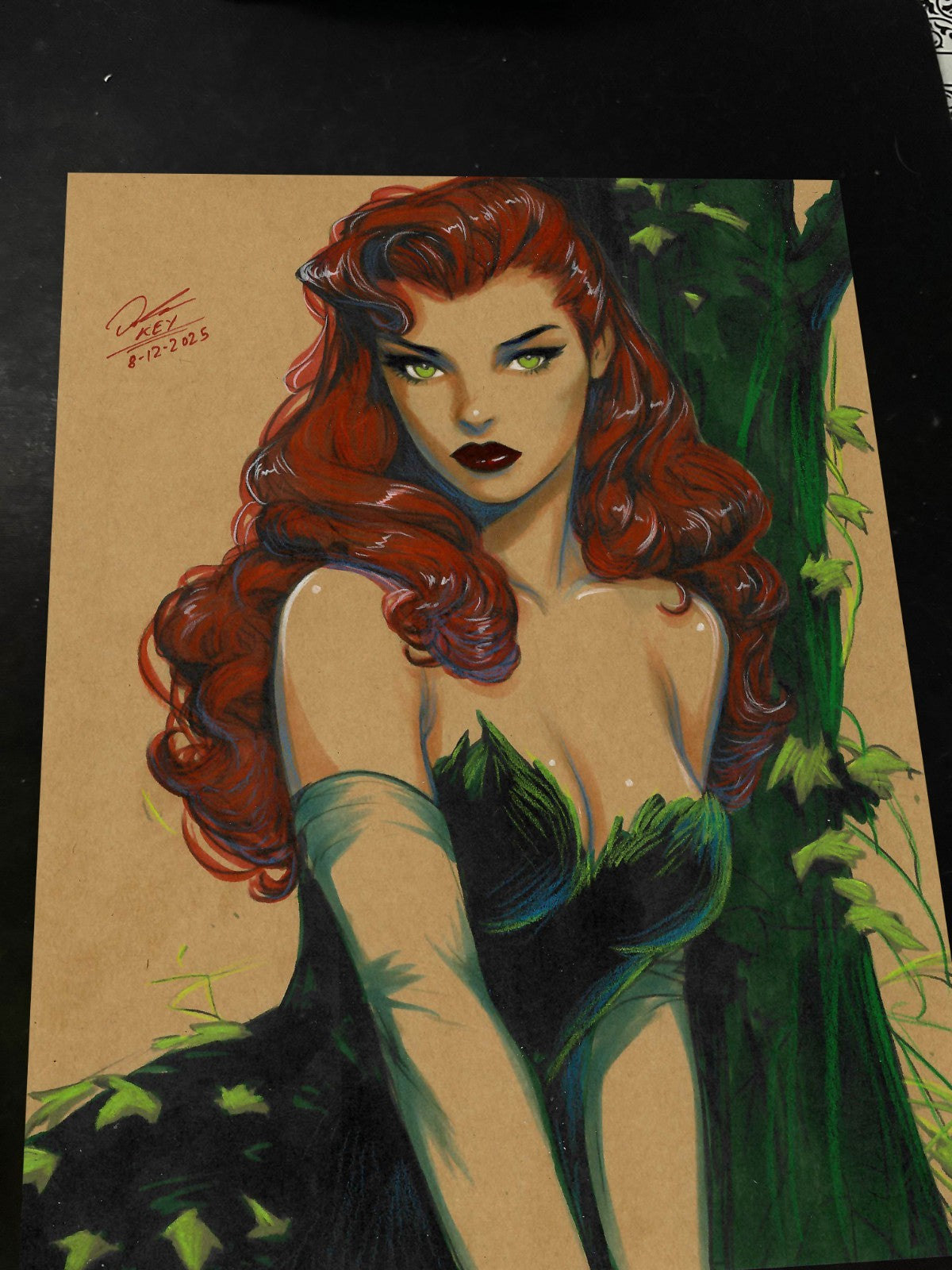 Poison Ivy Art Print Signed 8.5x11 | Art by Keyeske
