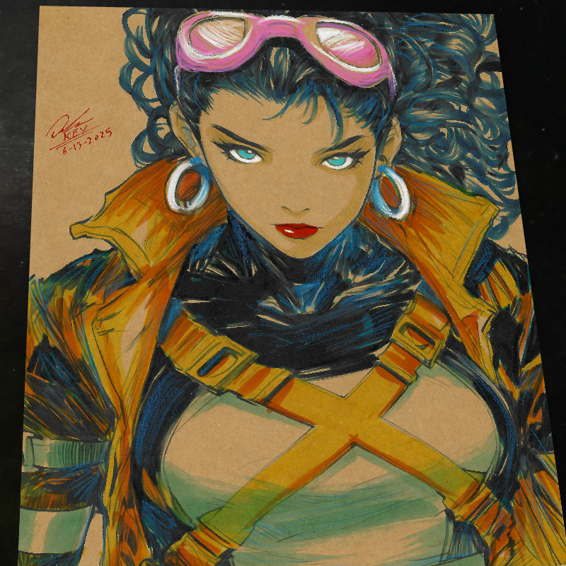 Jubilee X-Men Art Print Signed 8.5x11 | Art by Keyeske