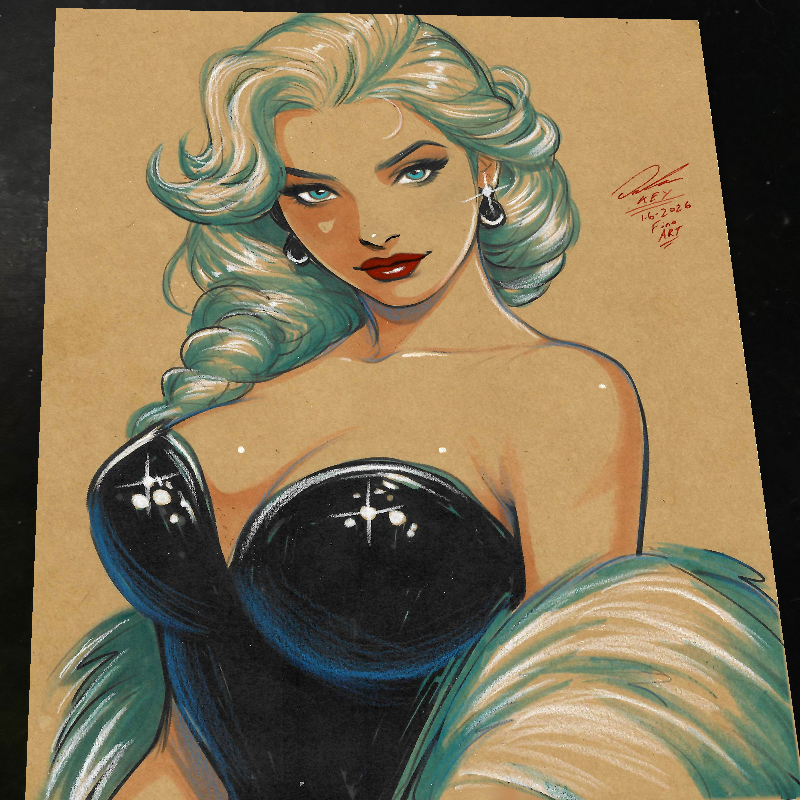 Elsa Frozen Art Print Signed 8.5x11 | Art by Keyeske
