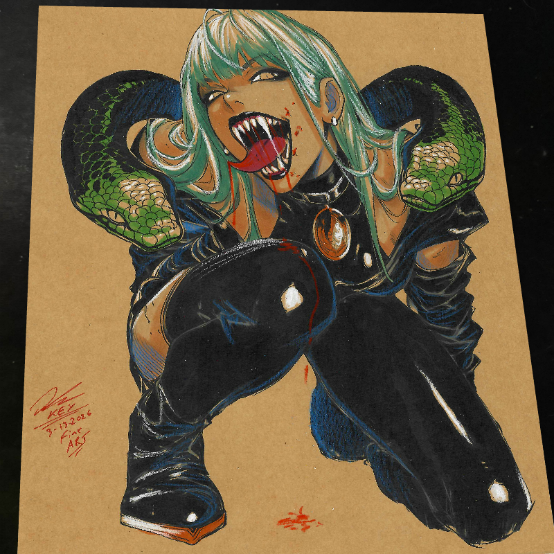 Black Cat Art Print Signed 8.5x11 | Art by Keyeske