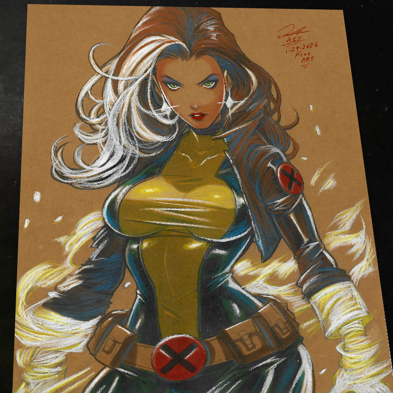 Rogue X-Men Art Print Signed 8.5x11 | Art by Keyeske