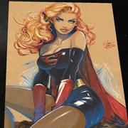 Supergirl DC Art Print Signed 8.5x11 | Art by Keyeske