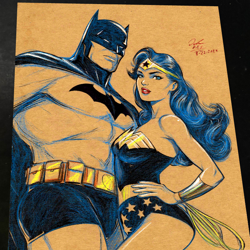 Batman Art Print Signed 8.5x11 | Art by Keyeske