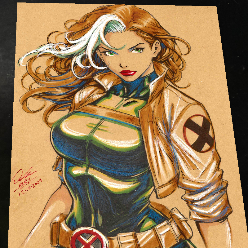 Rogue X-Men Art Print Signed 8.5x11 | Art by Keyeske