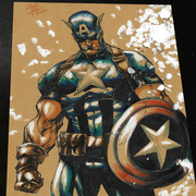 Captain America - Marvel art print by Keyeske