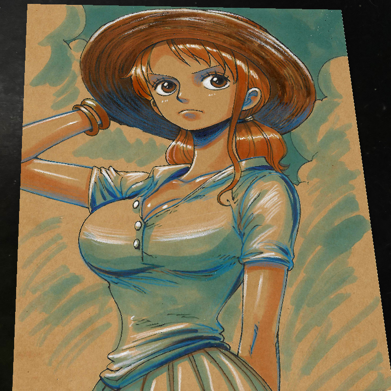 Nami One Piece Art Print 8.5x11 | Art by Keyeske