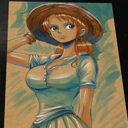 Nami One Piece Art Print 8.5x11 art print by Keyeske