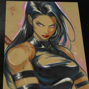 Psylocke Art Print Signed 8.5x11 | Art by Keyeske