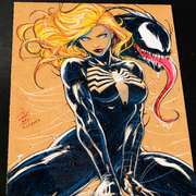 Gwen Stacy x Venom Art Print Signed 8.5x11 | Art by Keyeske