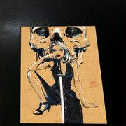 Skull Girl Original - Marvel art print by Keyeske