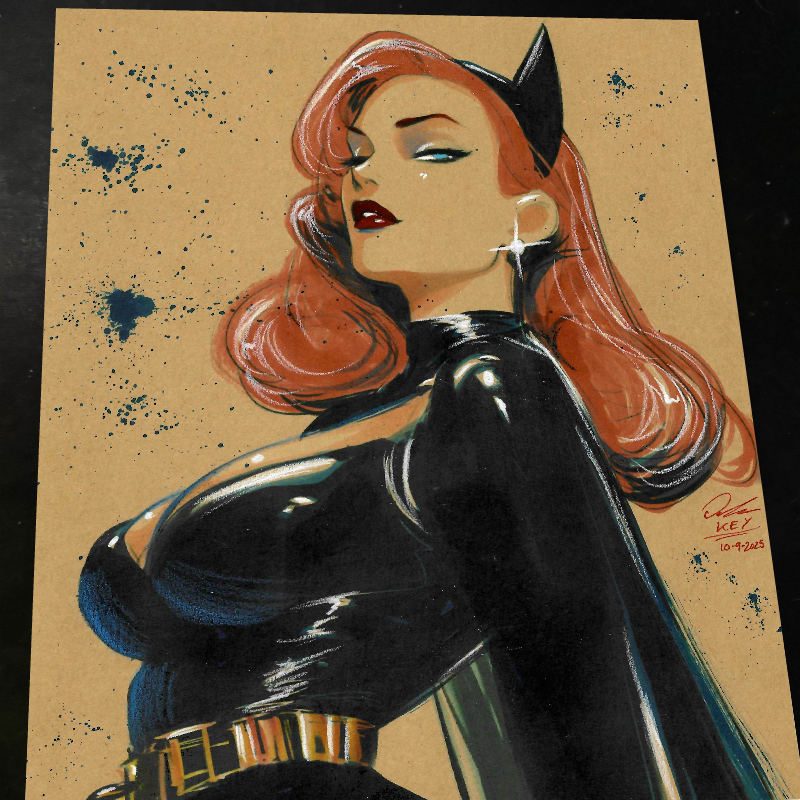 Batgirl Art Print Signed 8.5x11 | Art by Keyeske