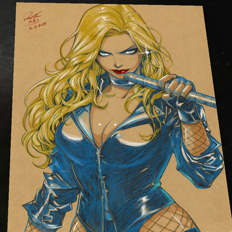 Black Canary Art Print Signed 8.5x11 | Art by Keyeske