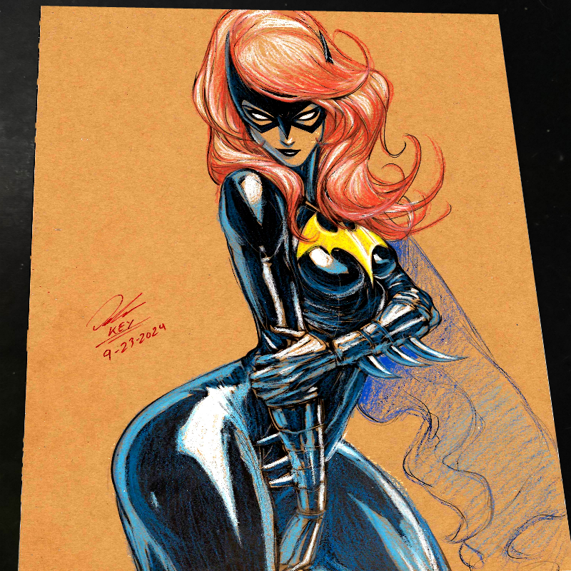 Batgirl Art Print Signed 8.5x11 | Art by Keyeske