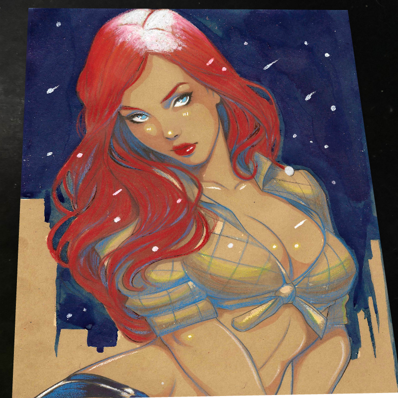 Mary Jane Watson Art Print Signed 8.5x11 | Art by Keyeske
