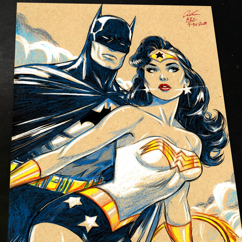 Batman Art Print Signed 8.5x11 | Art by Keyeske