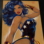 Wonder Woman Art Print Signed 8.5x11 | Art by Keyeske