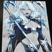 Lady Death Art Print Signed 8.5x11 | Art by Keyeske