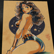 Wonder Woman Art Print Signed 8.5x11 | Art by Keyeske