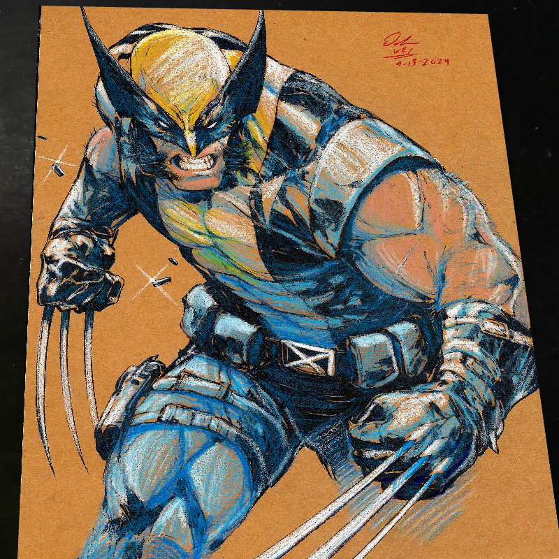 Wolverine X-Men Art Print Signed 8.5x11 | Art by Keyeske