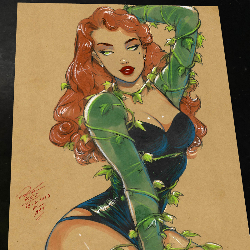 Poison Ivy Art Print Signed 8.5x11 | Art by Keyeske