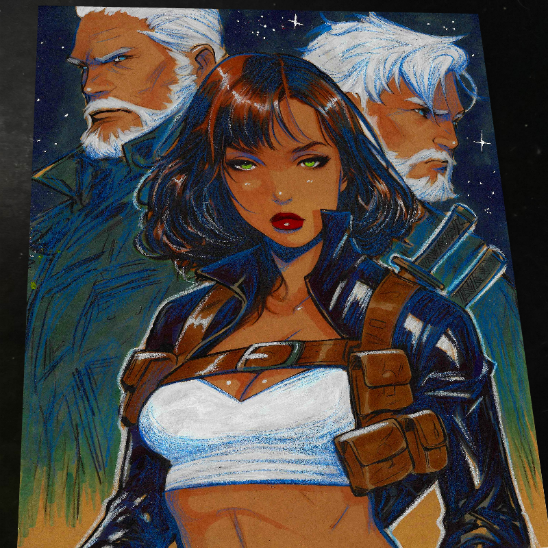 Legacy of the Blade Original Art Print Signed 8.5x11 | Art by Keyeske