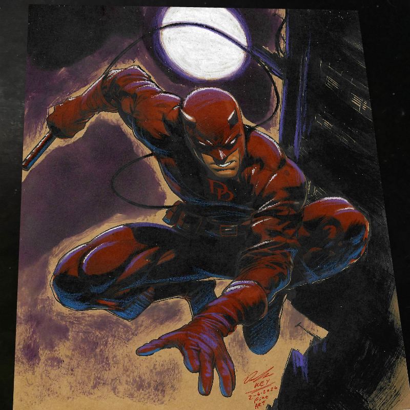 Daredevil Art Print Signed 8.5x11 | Art by Keyeske
