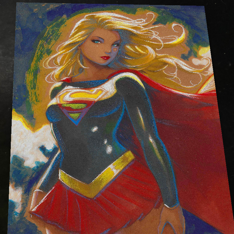 Supergirl DC Art Print Signed 8.5x11 | Art by Keyeske