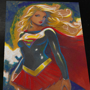 Supergirl DC Art Print Signed 8.5x11 | Art by Keyeske