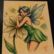 Fairy Original Art Print Signed 8.5x11 | Art by Keyeske