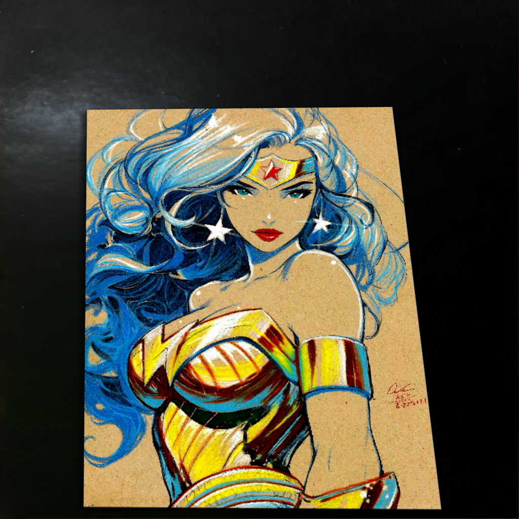Wonder Woman Art Print Signed 8.5x11 | Art by Keyeske