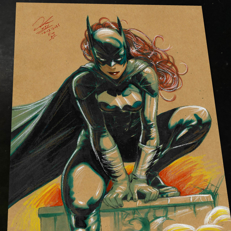 Batgirl Art Print Signed 8.5x11 | Art by Keyeske