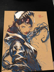 Mary Jane x Venom - Marvel art print by Keyeske