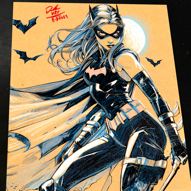 Batgirl Art Print Signed 8.5x11 | Art by Keyeske