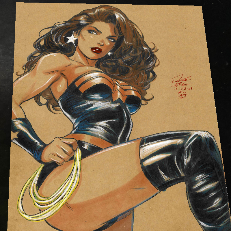 Wonder Woman Art Print Signed 8.5x11 | Art by Keyeske
