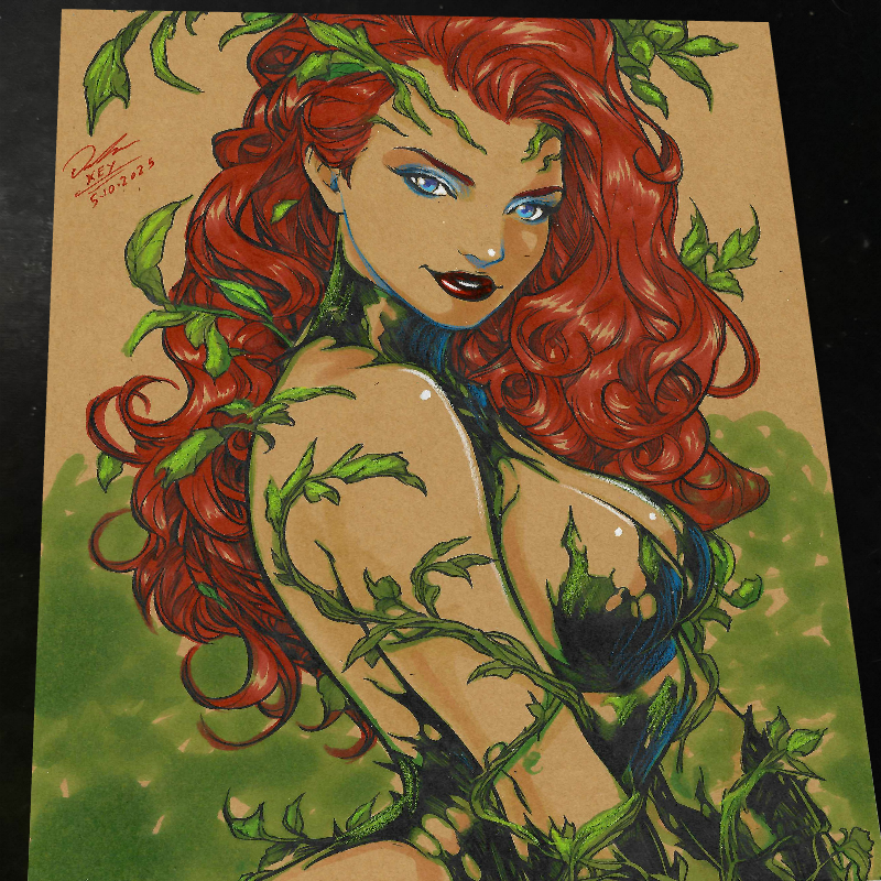 Poison Ivy Art Print Signed 8.5x11 | Art by Keyeske