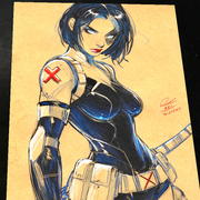 Domino X-Men art print by Keyeske