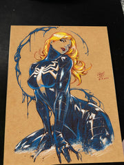 Gwen Stacy x Venom - Marvel art print by Keyeske