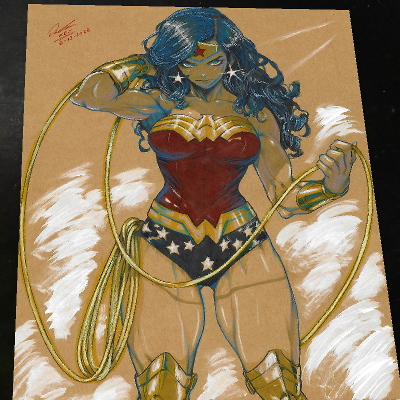 Wonder Woman Art Print Signed 8.5x11 | Art by Keyeske