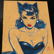 Catwoman - Marvel art print by Keyeske