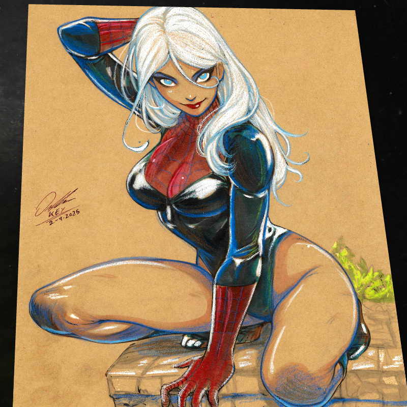 Black Cat Art Print Signed 8.5x11 | Art by Keyeske