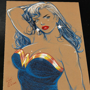 Wonder Woman Art Print Signed 8.5x11 | Art by Keyeske