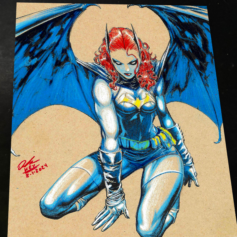 Batgirl Art Print Signed 8.5x11 | Art by Keyeske