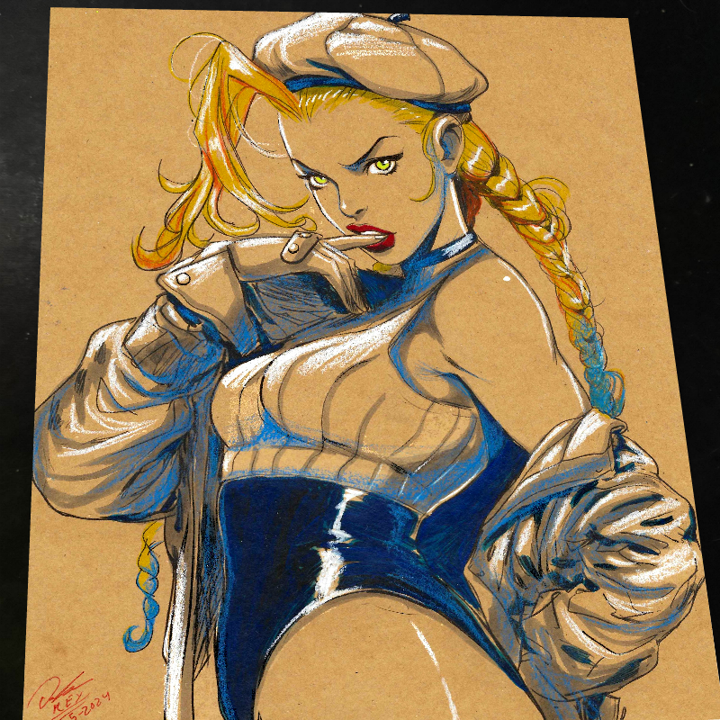 Cammy Street Fighter Art Print Signed 8.5x11 | Art by Keyeske