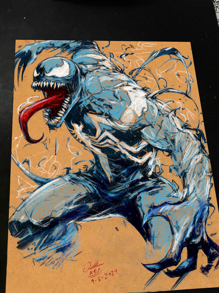 Venom Art Print Signed 8.5x11 | Art by Keyeske
